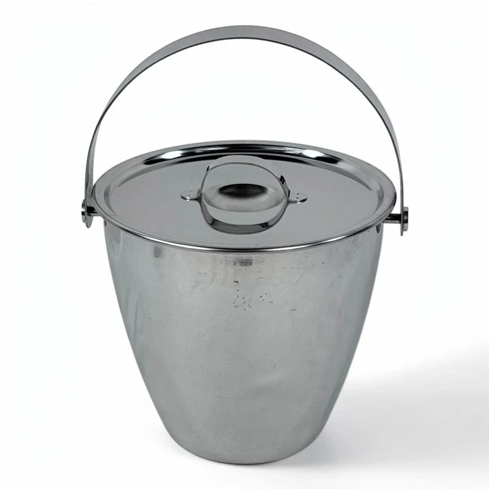 Vintage IKEA Groggy Stainless Steel Ice Bucket Lid Anna Efverlund Maria Vinka